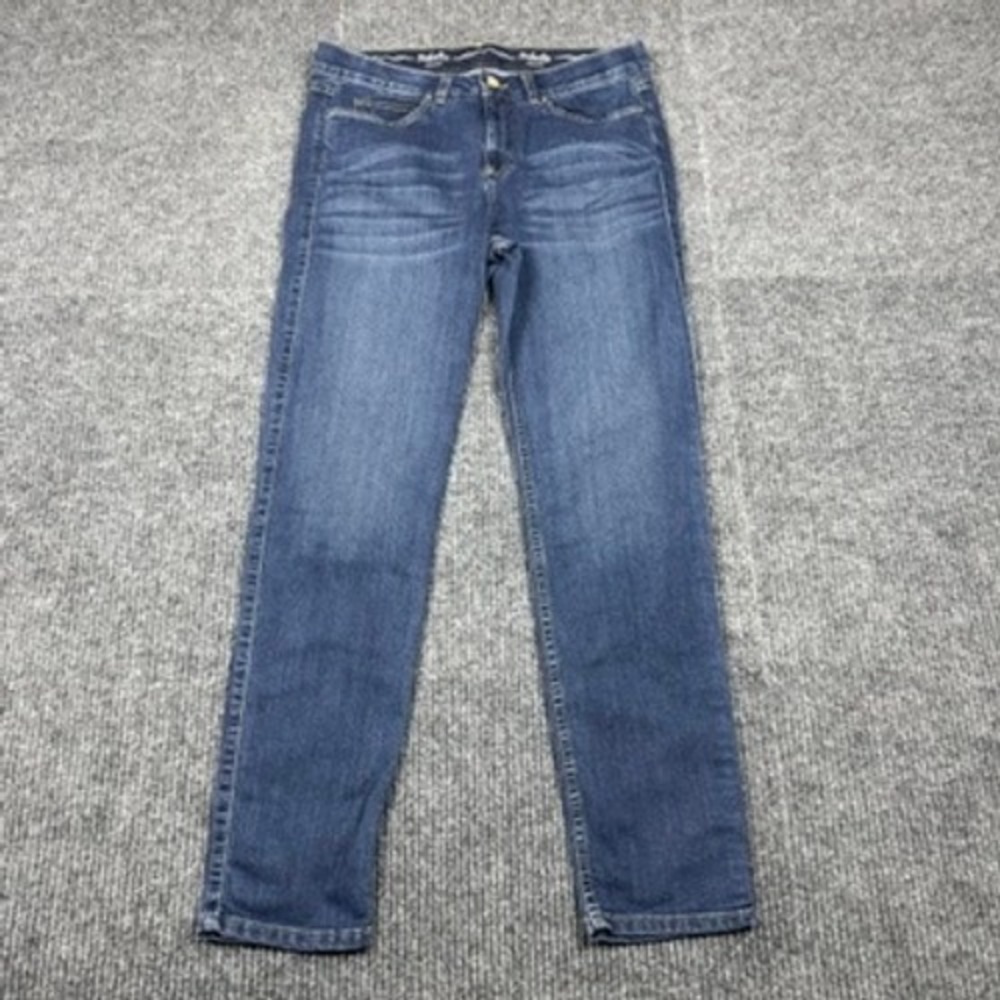 Rafaella Weekend Women Size 12 Slimming Straight Leg Jeans Blue RSBF6002R1-463